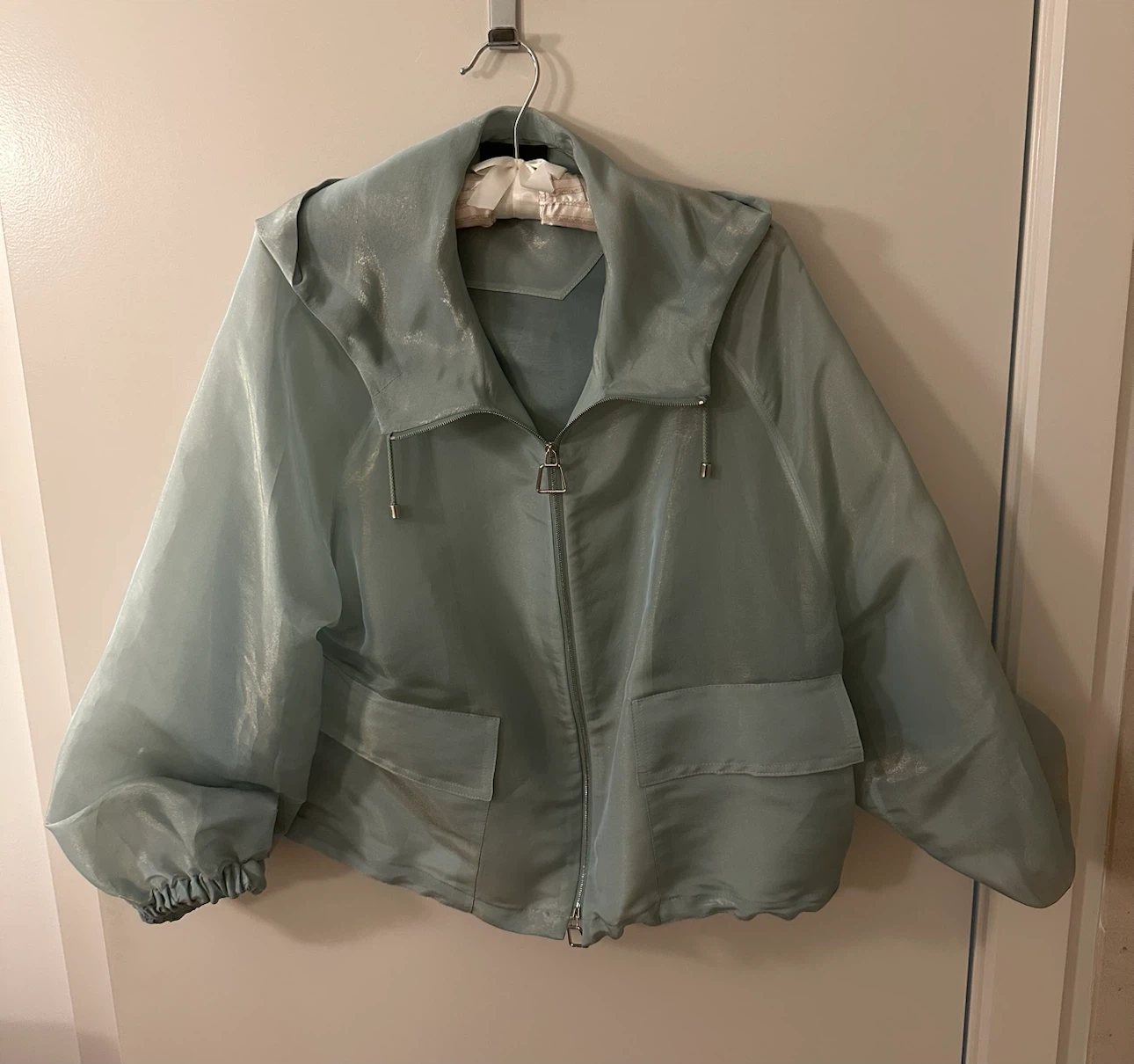 Akris iridescent blousy jacket