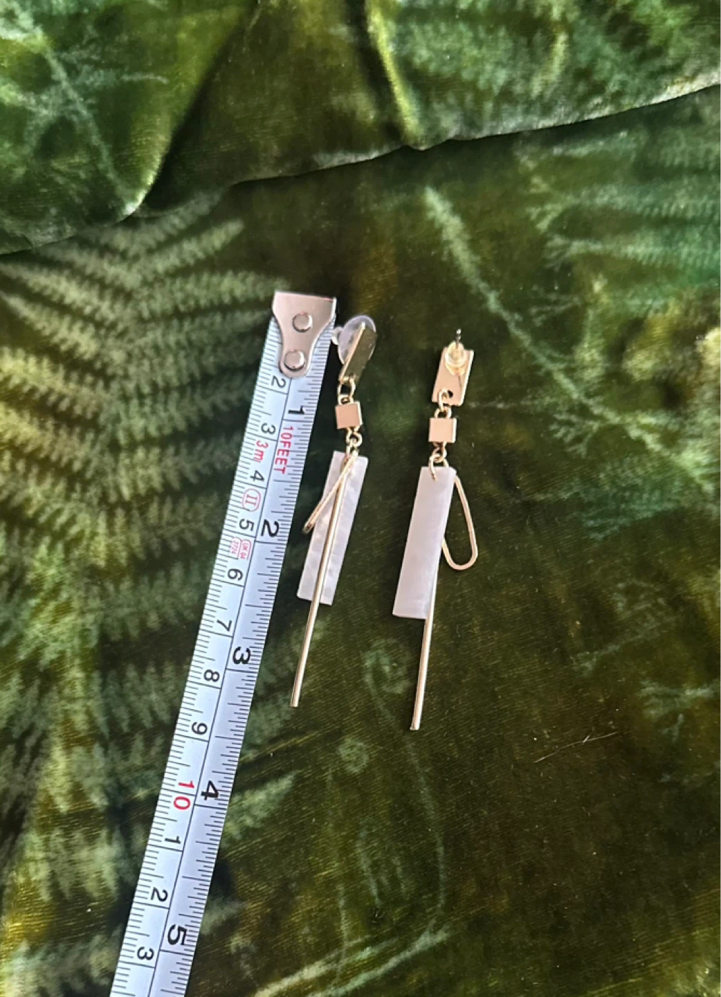 Gold-Tone Geometric Drop Earrings - photo 3