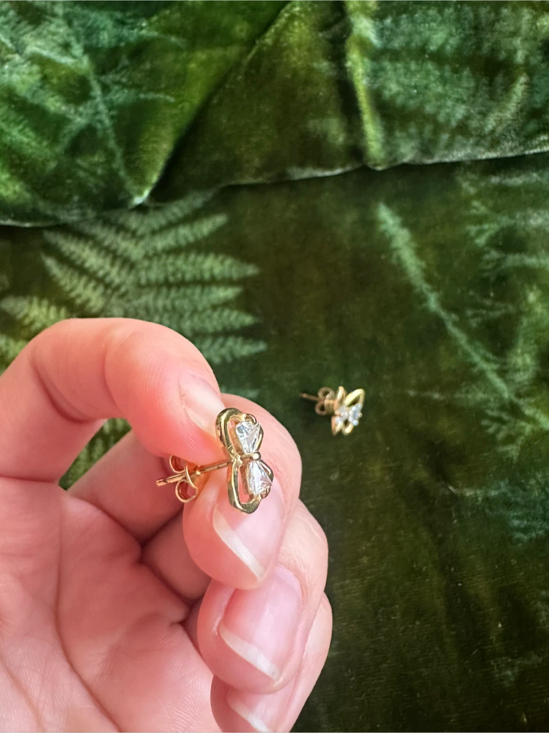 Gold-tone butterfly stud earrings - photo 4