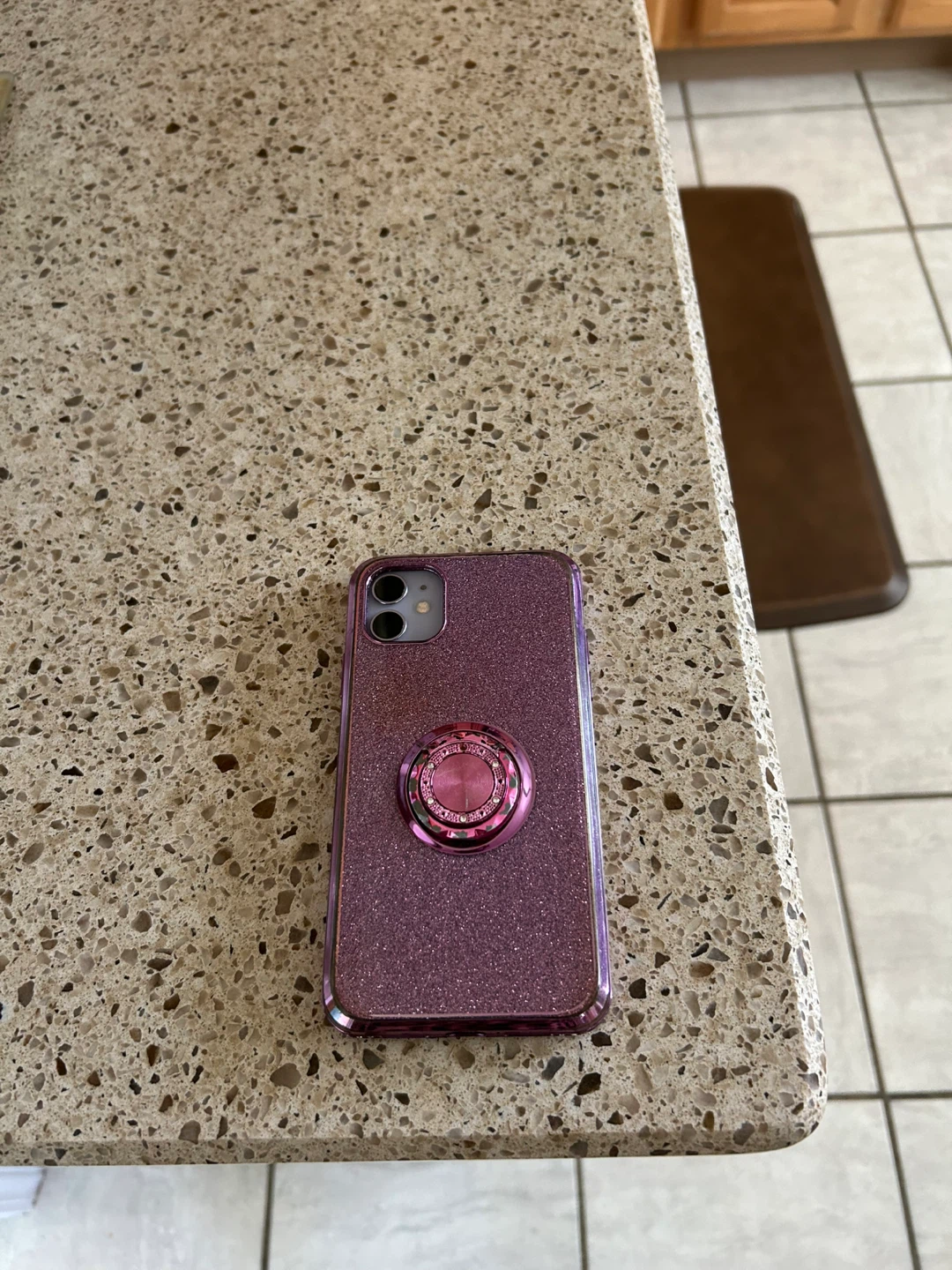 Pink Glitter iPhone 11 Case with Ring Stand - photo 2
