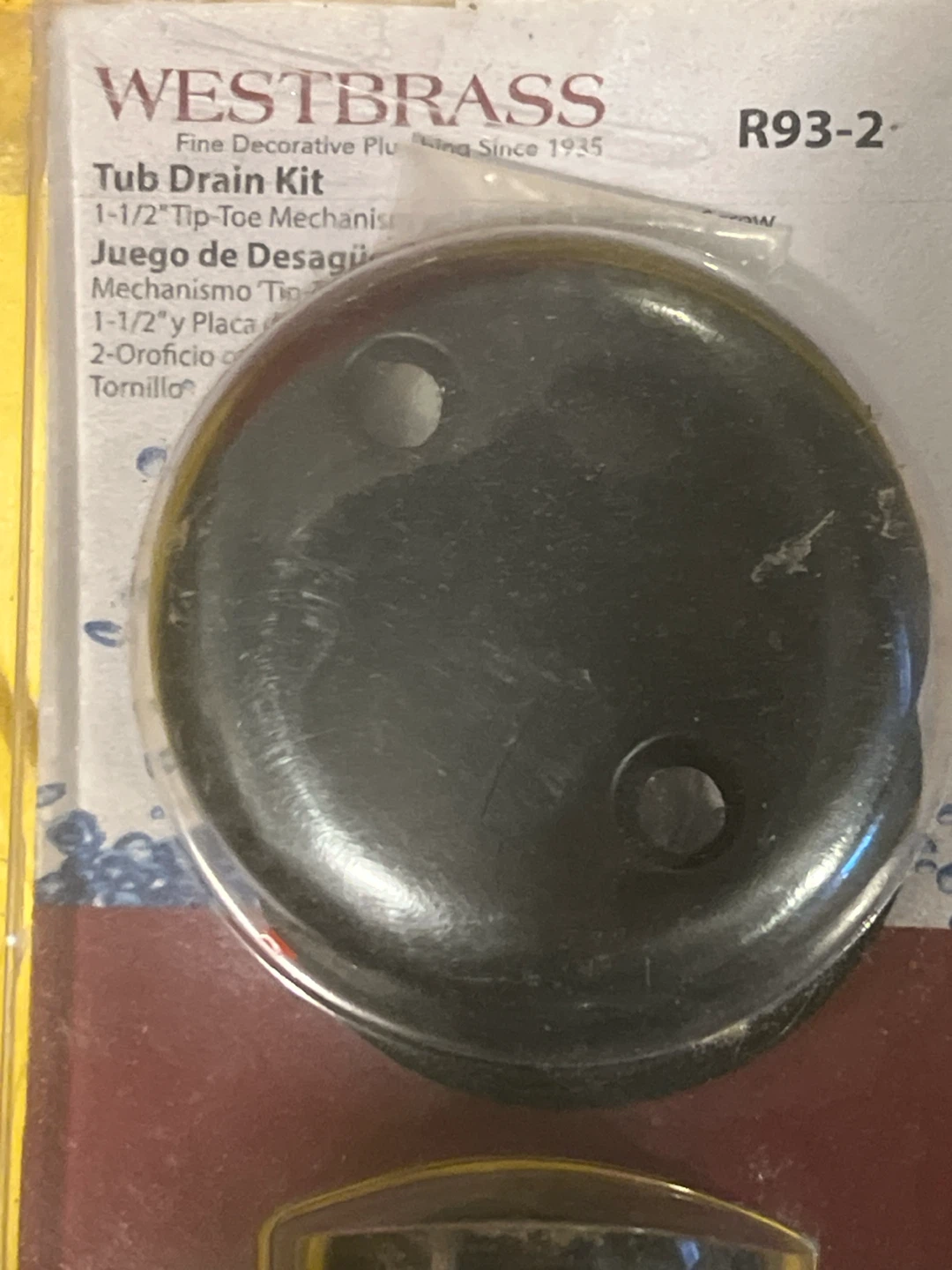 Westbrass Tub Drain Kit R93-2-62 Matte Black - photo 2