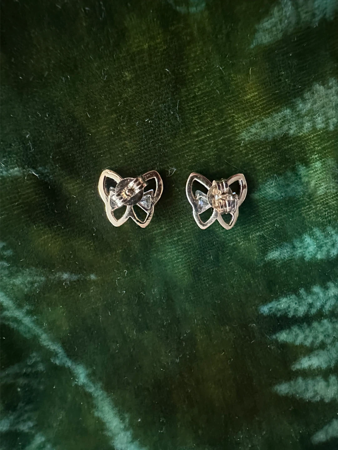 Gold-tone butterfly stud earrings - photo 2