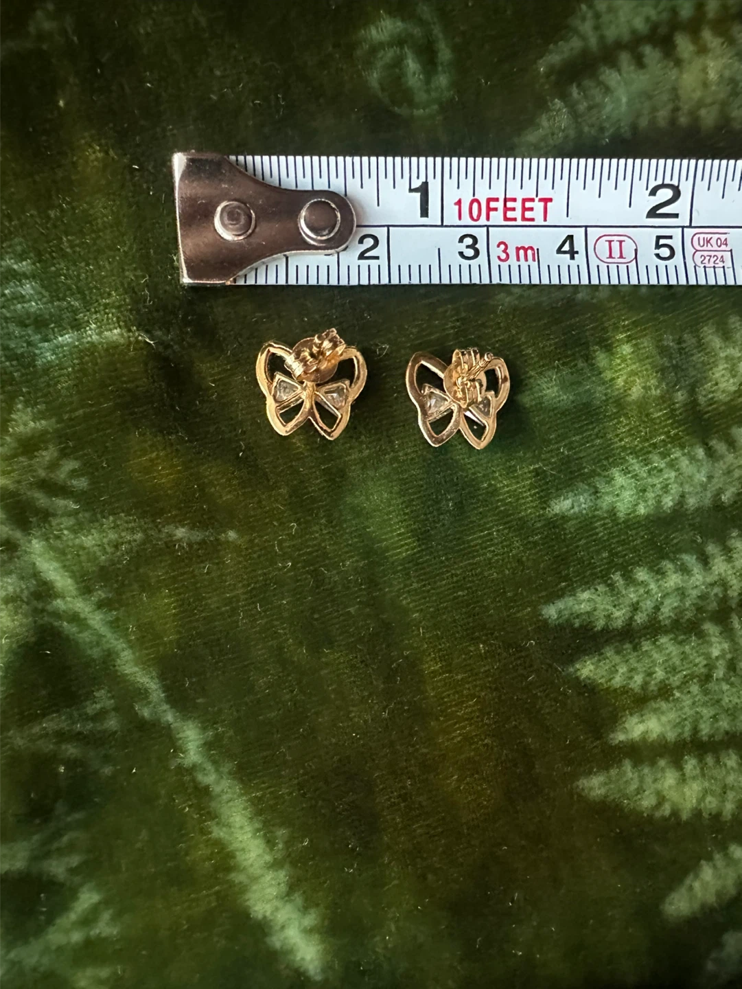 Gold-tone butterfly stud earrings - photo 3