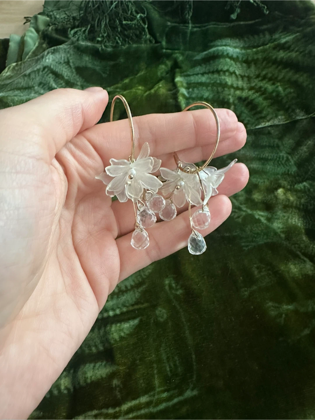 Floral Hoop Earrings