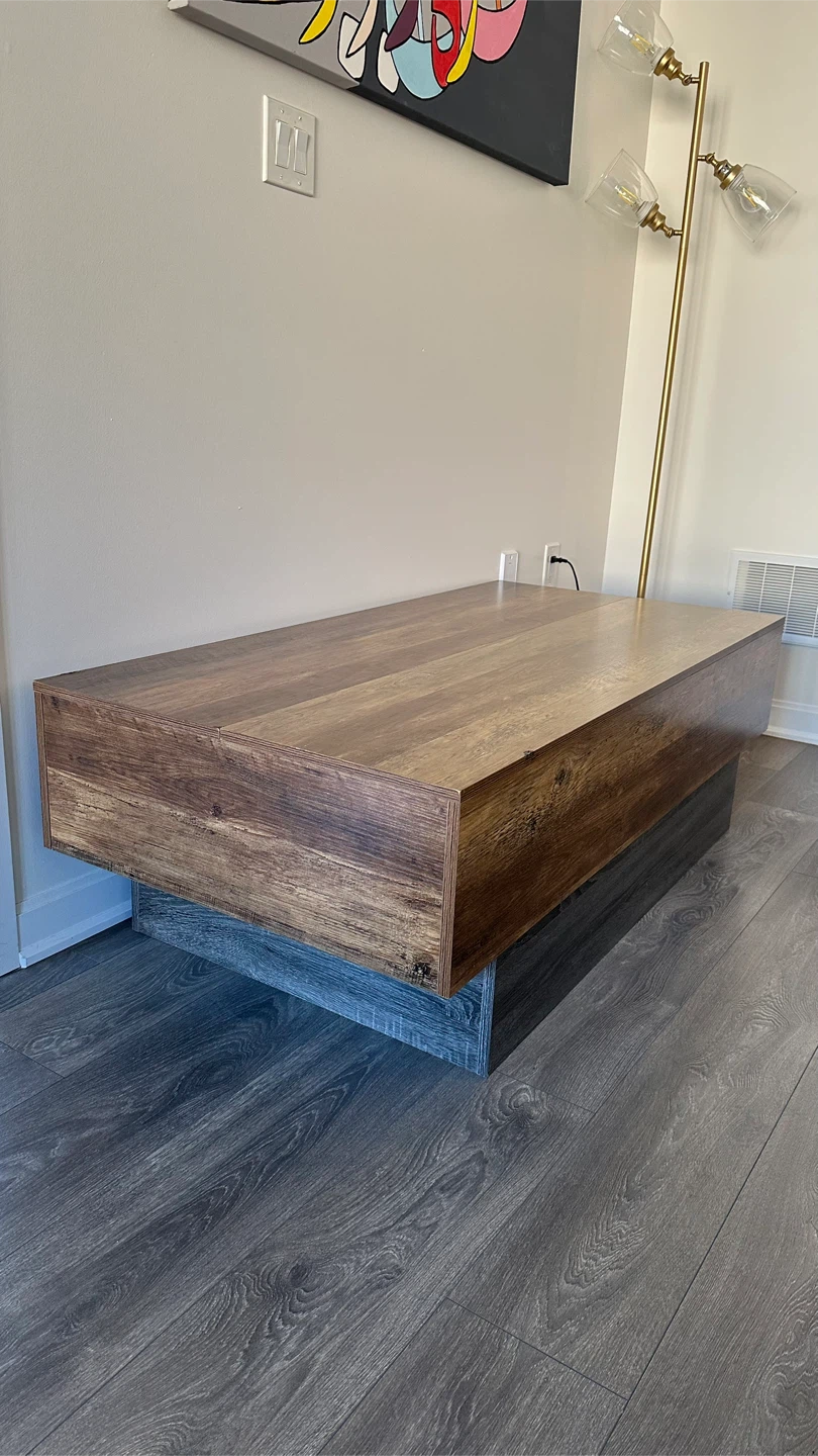 Wood-Finish Coffee Table (assembled)