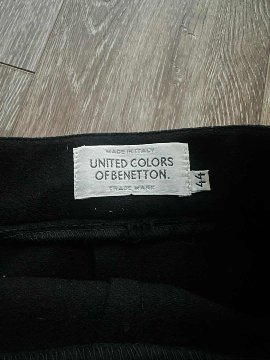 Vintage United Colors of Benetton Black Wool Skirt - photo 2