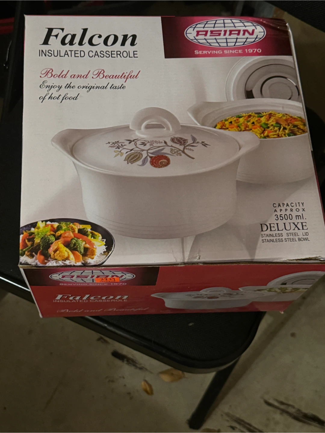 Asian Falcon Insulated Casserole 3500ml