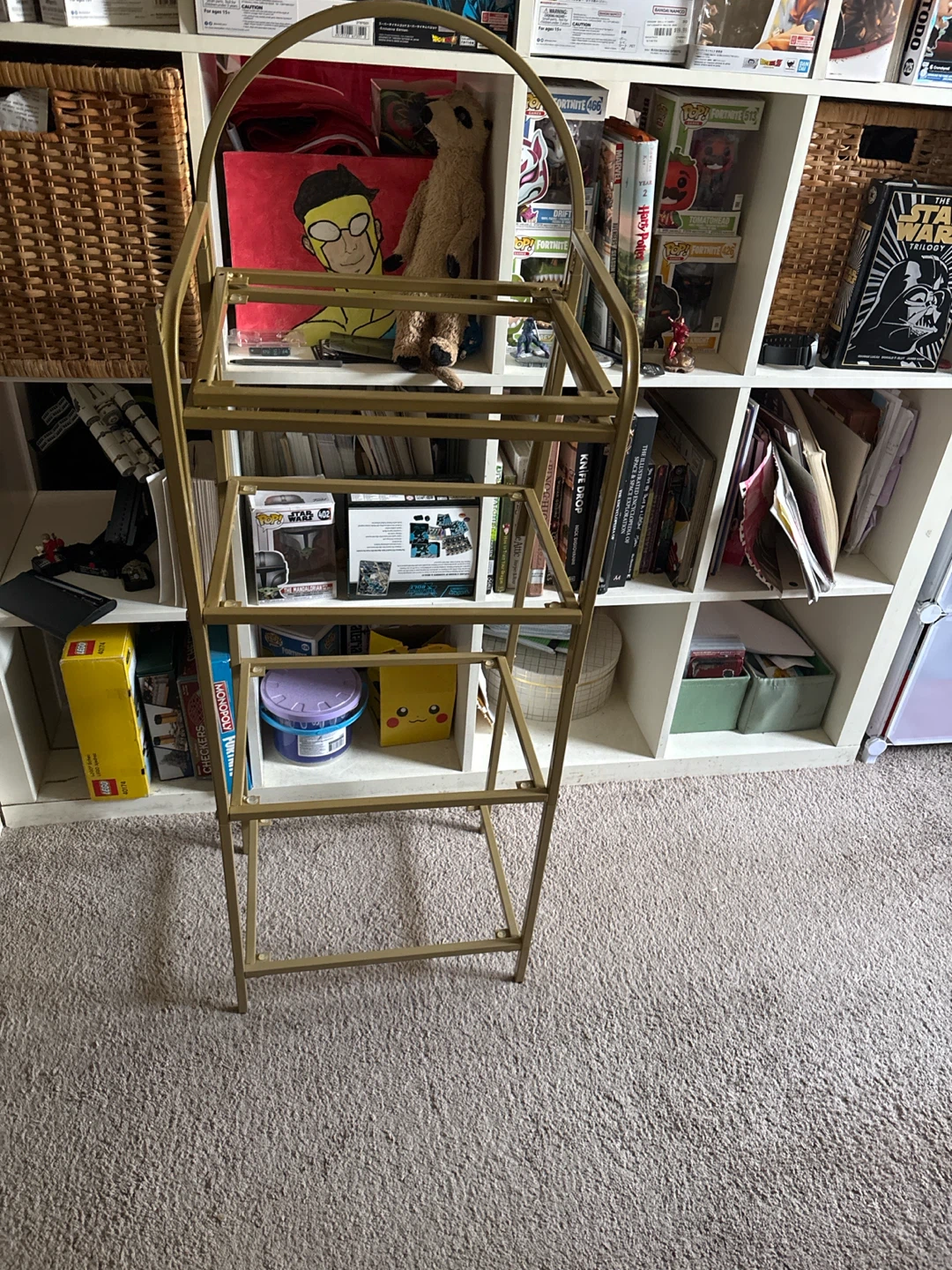 Gold Metal Six- Tier Display Stand