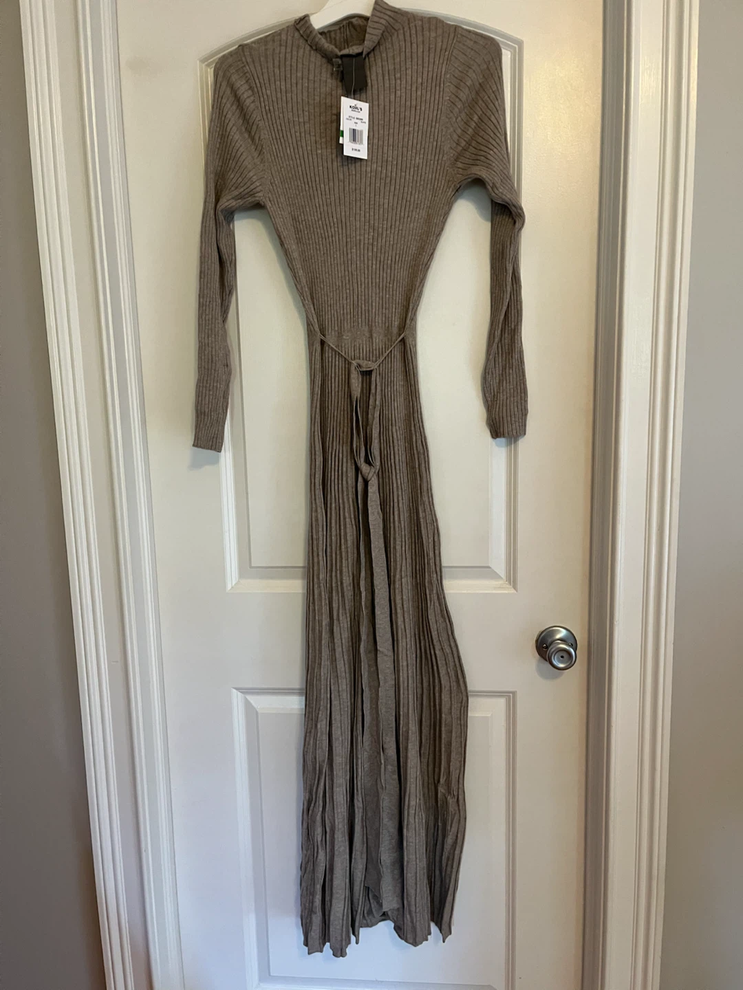 Taylor Ribbed Mock Neck Dress Slate Size L