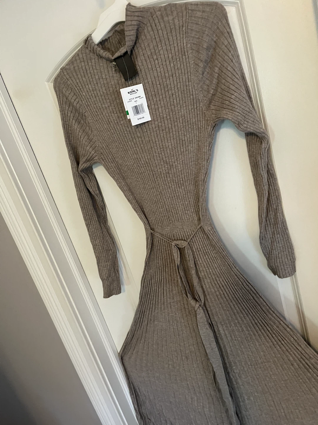 Taylor Ribbed Mock Neck Dress Slate Size L - photo 2