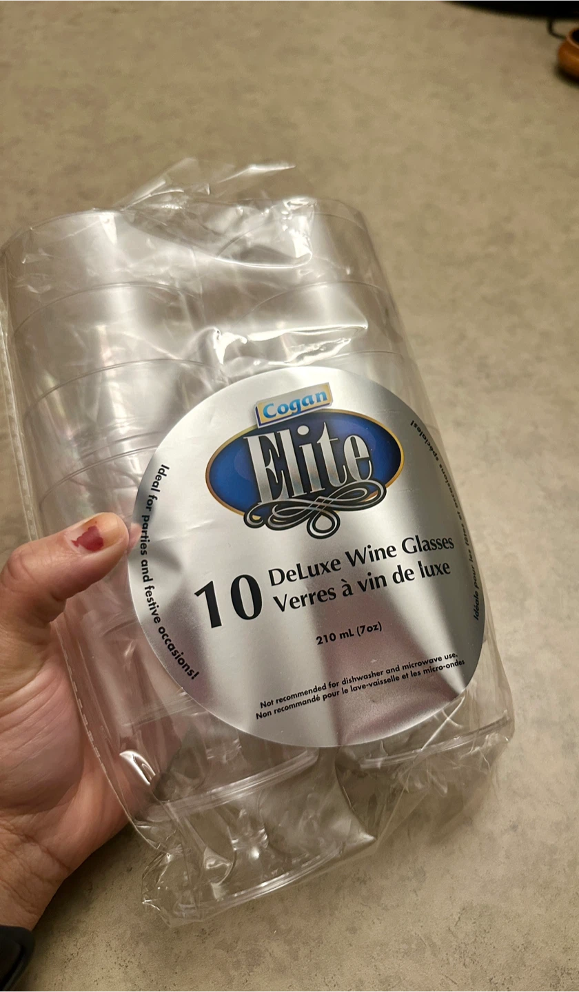 Cogan Elite Deluxe Plastic Wine Glasses 210ml - photo 2