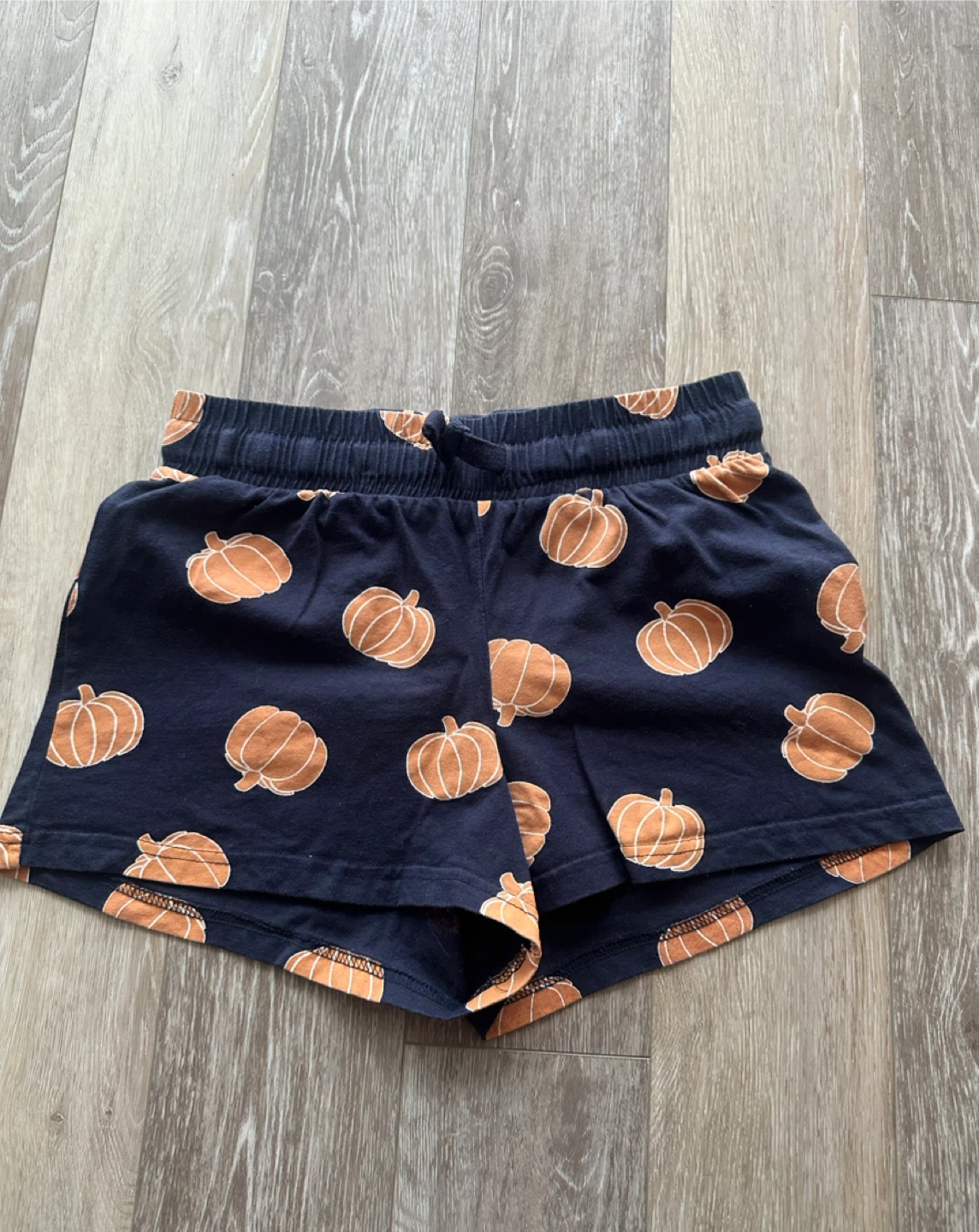 Threadbare Navy Pumpkin Print Shorts