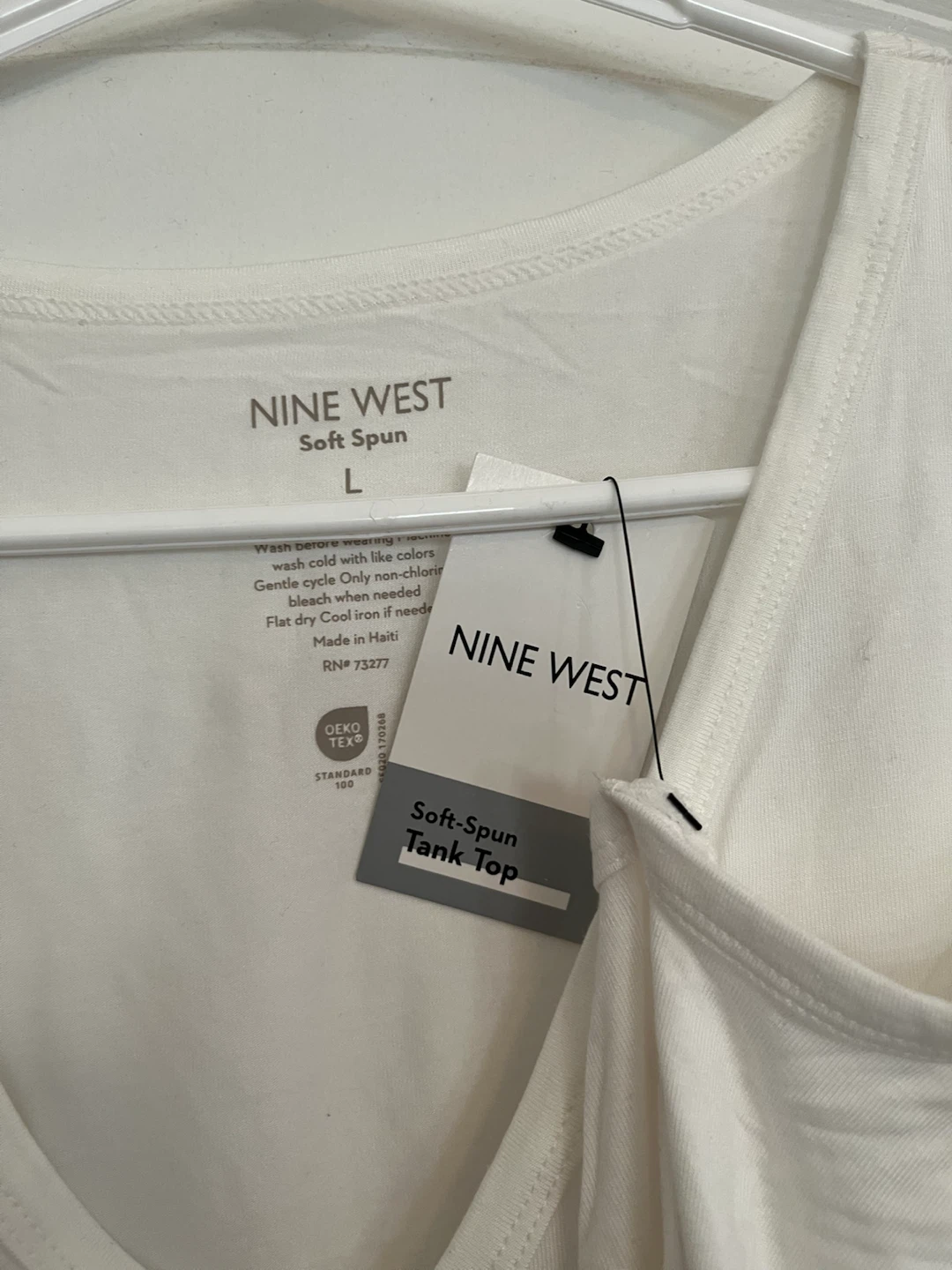 Nine West Soft-Spun Tank Top White Large - photo 3