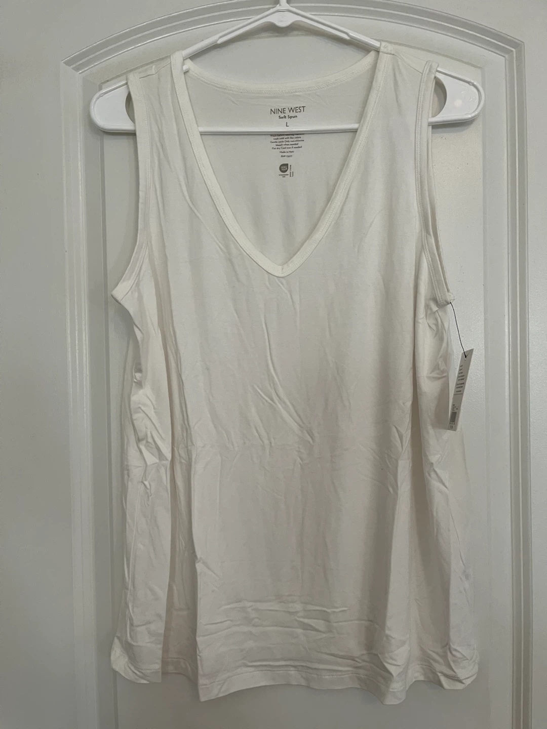 Nine West Soft-Spun Tank Top White Large - photo 4