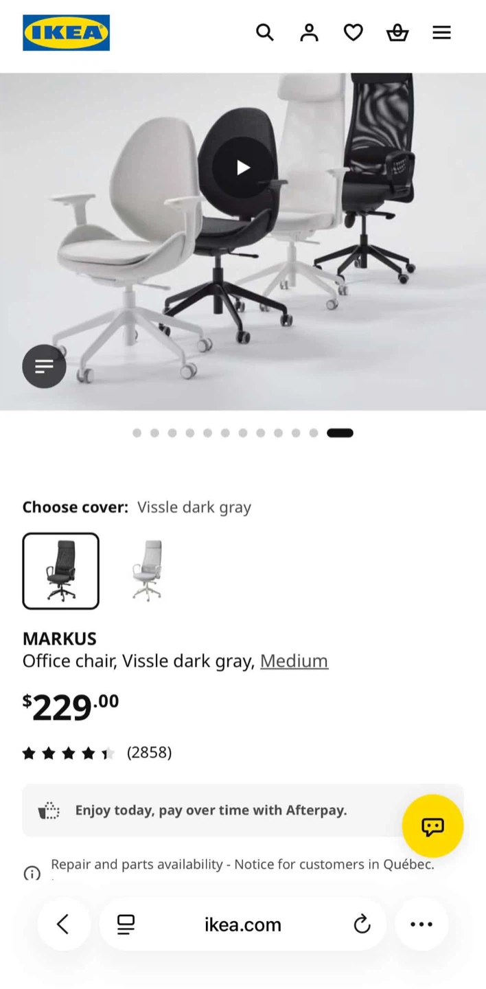 IKEA  Office Chair - Vissle Dark Gray - photo 3