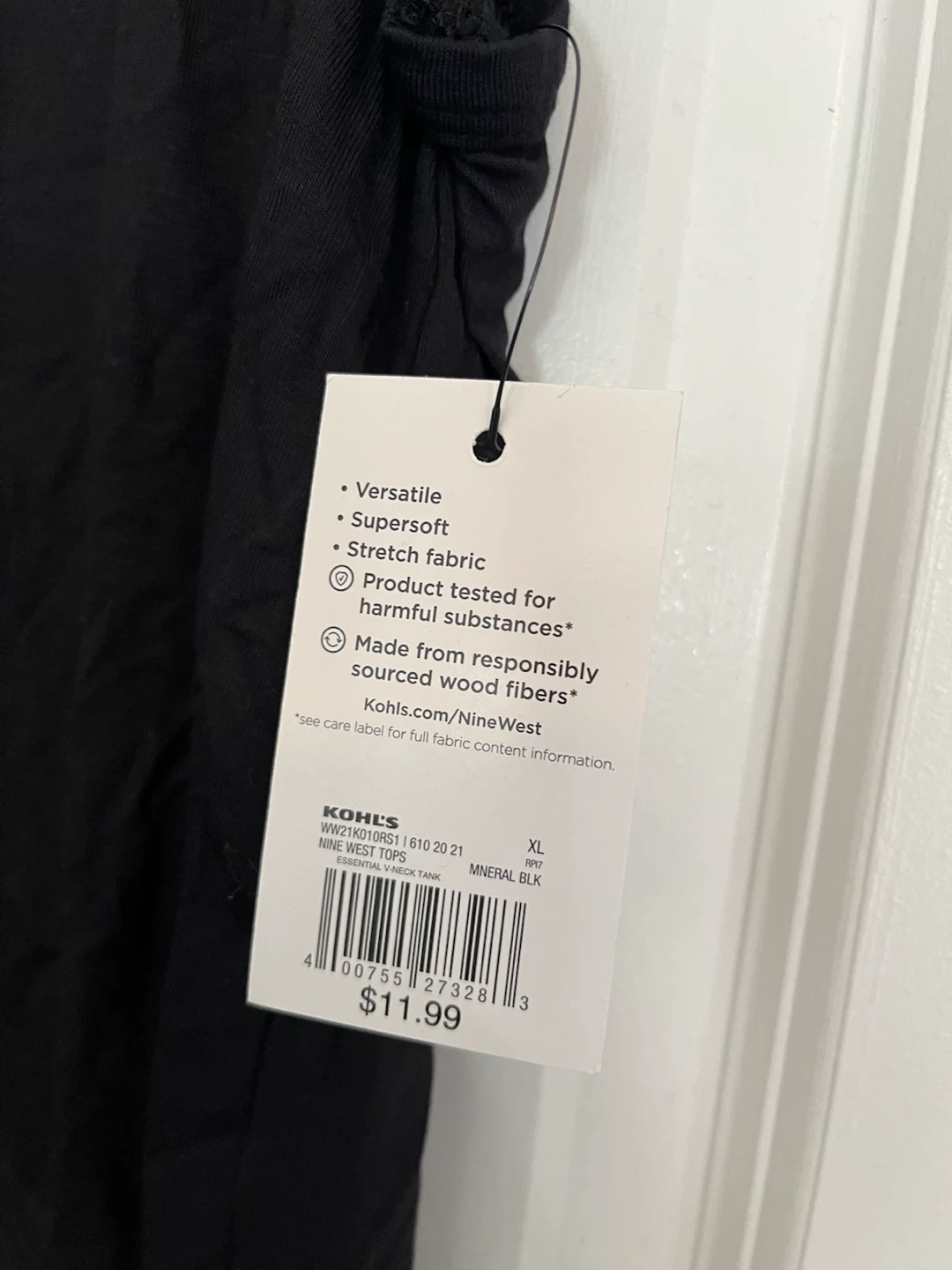Nine West Black V-Neck Tank Top XL - photo 3
