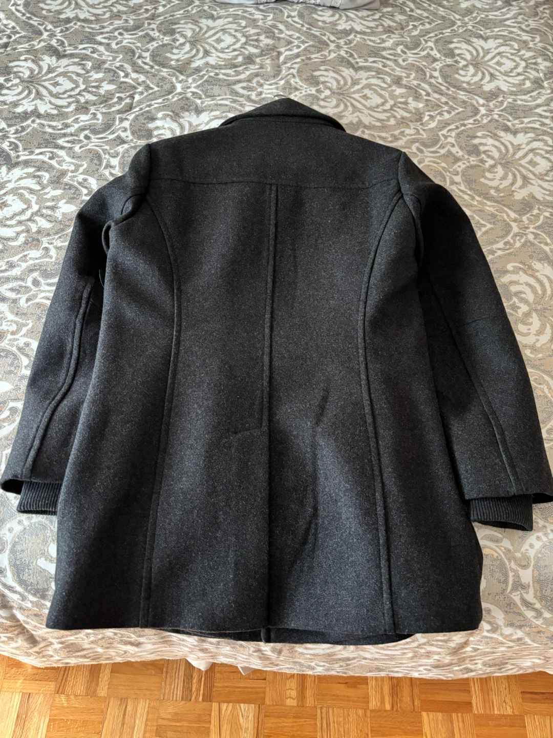 Brand new Men’s Simons charcoal wool-blend peacoat - photo 3