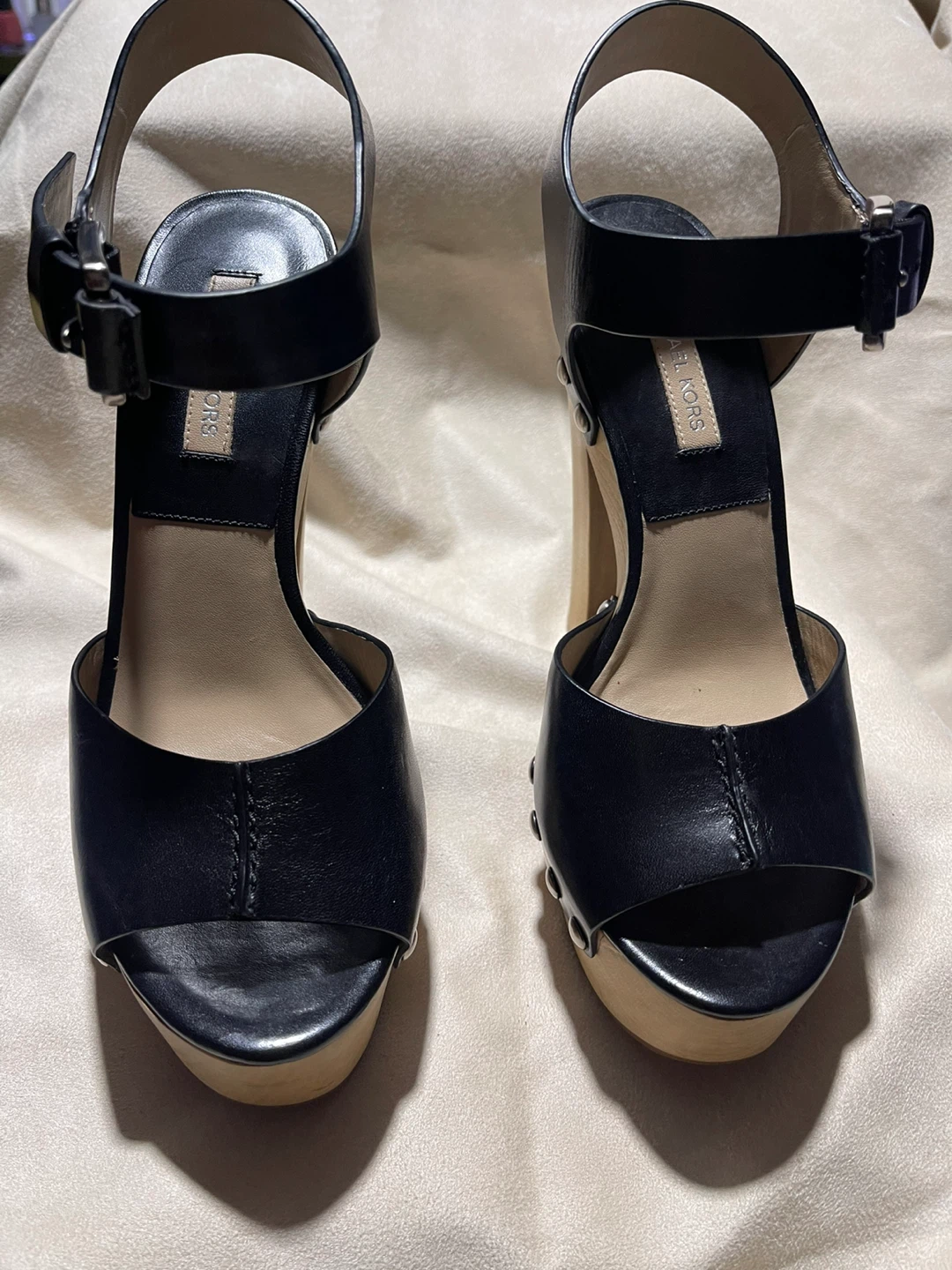 Michael Kors Black Leather Clog Sandals - photo 3