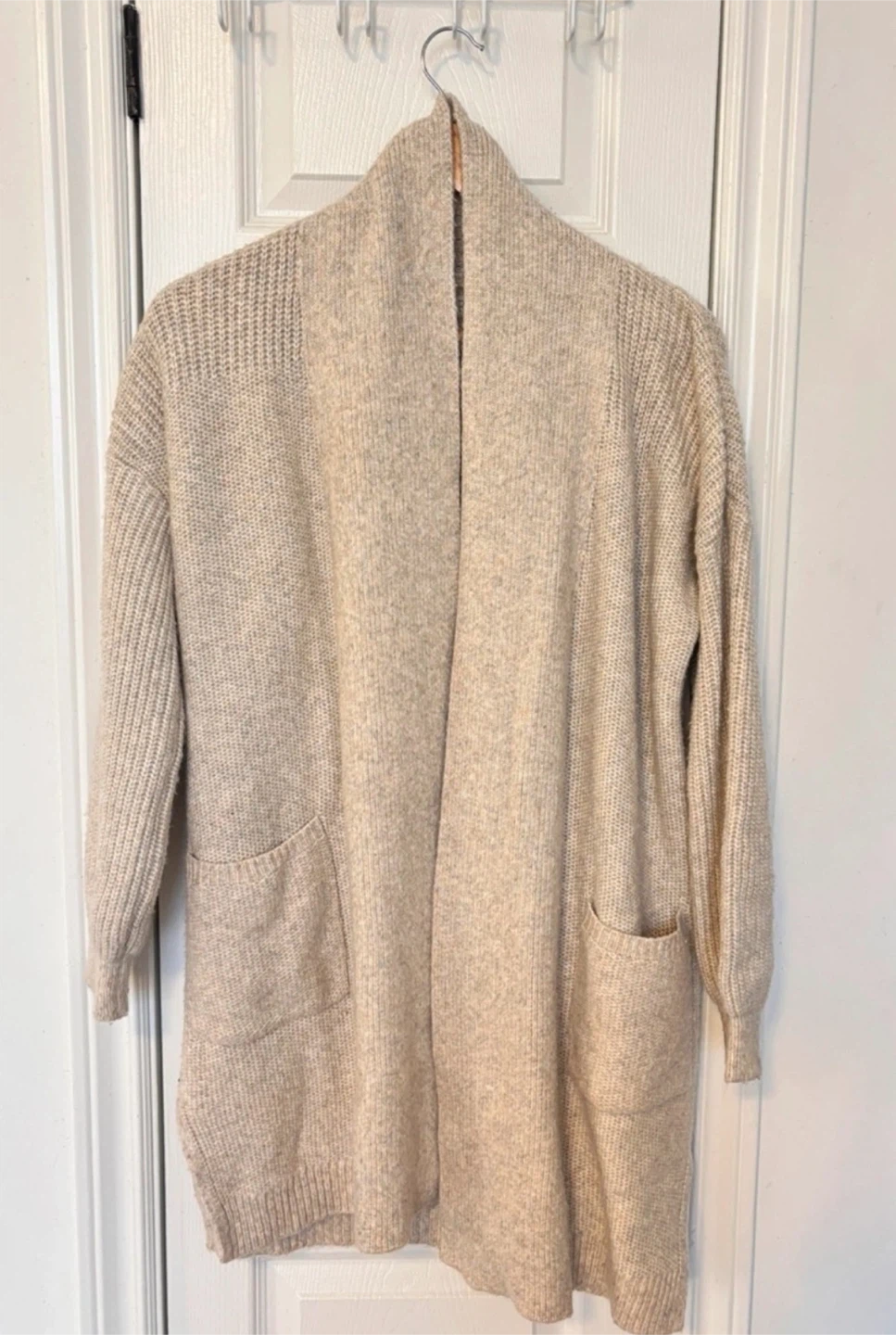 Beige Knit Cardigan