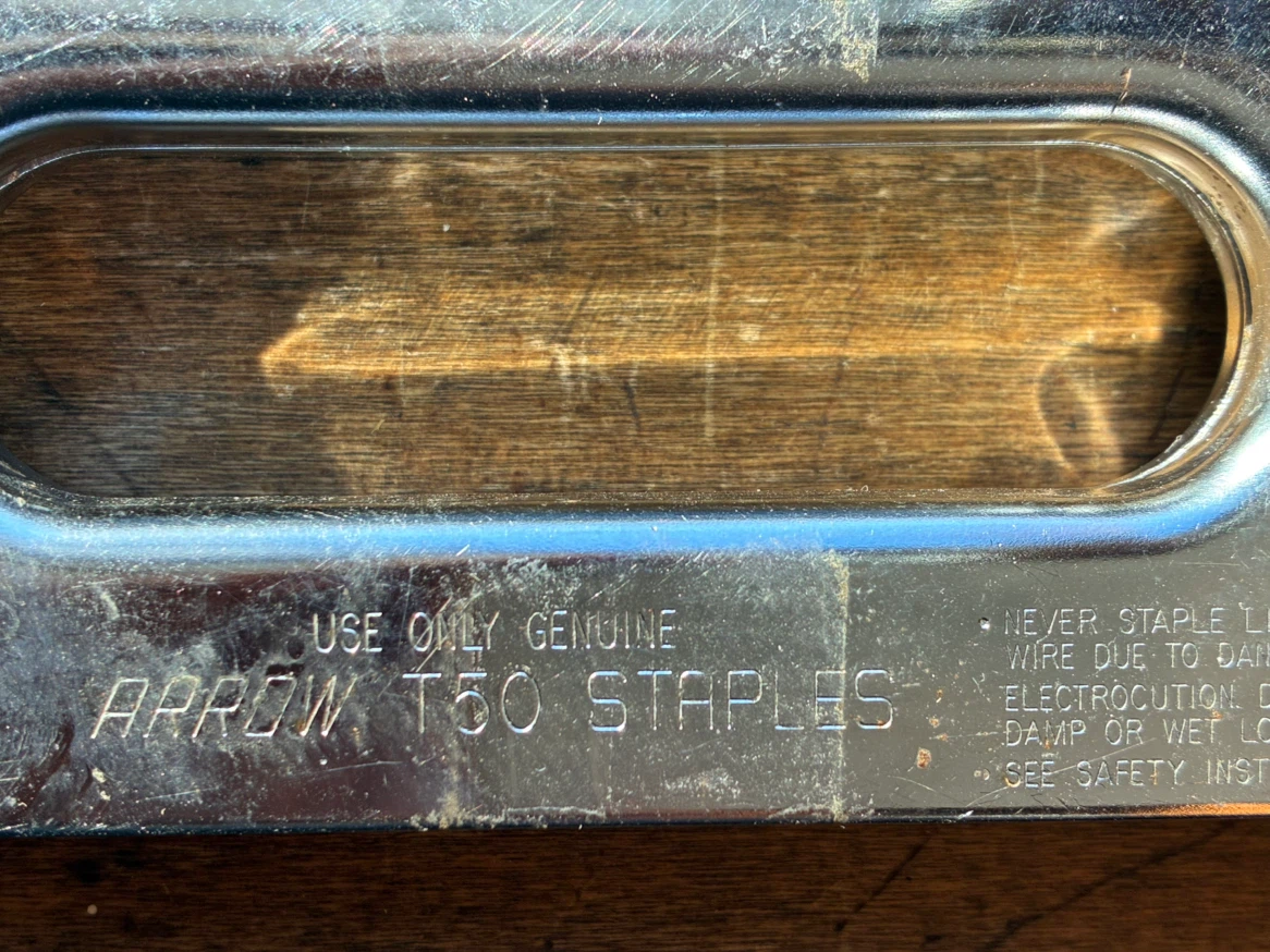 heavy-duty steel staple gun Arrow T50P tool Donlands O'Connor - photo 3