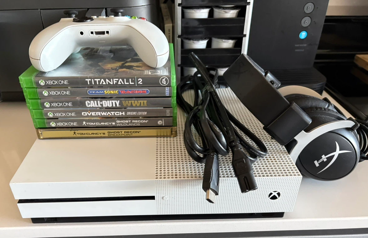 Xbox One S Bundle with Controller, Headset and 6 Games