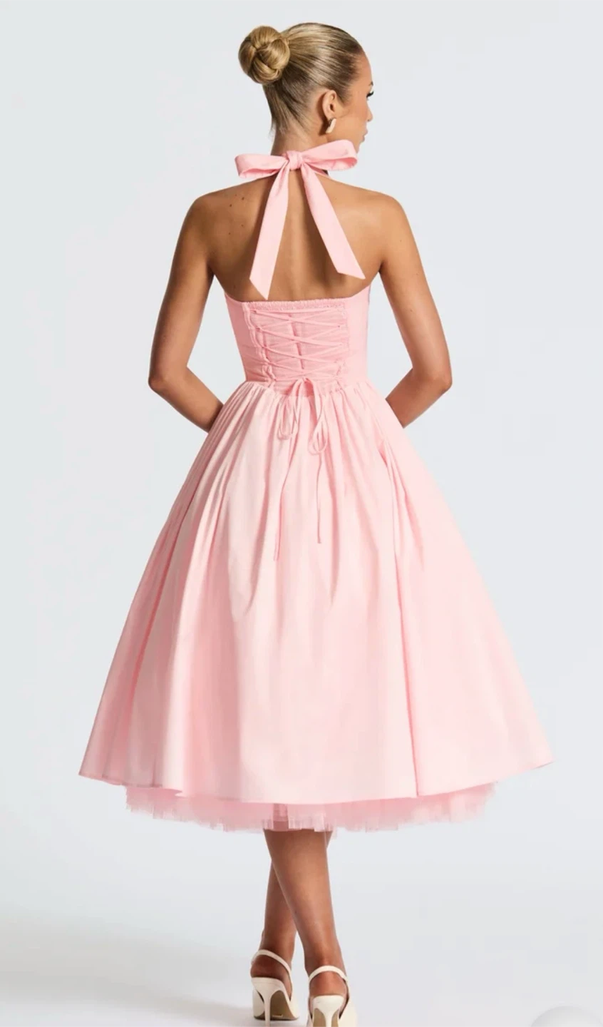 House of CB Pink Midi Dress