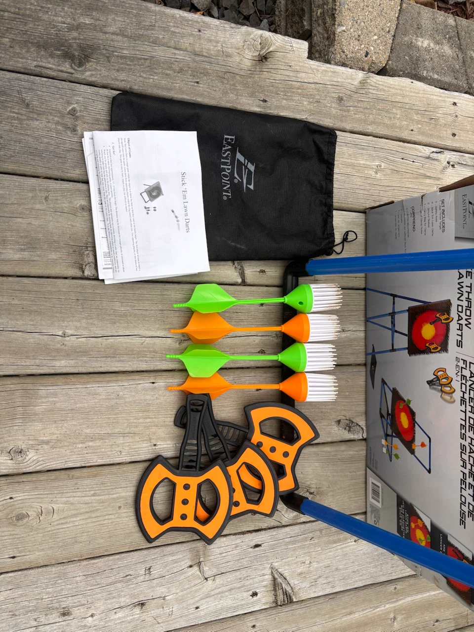 EastPoint 2-in-1 Axe Throw and Lawn Darts Set - photo 2