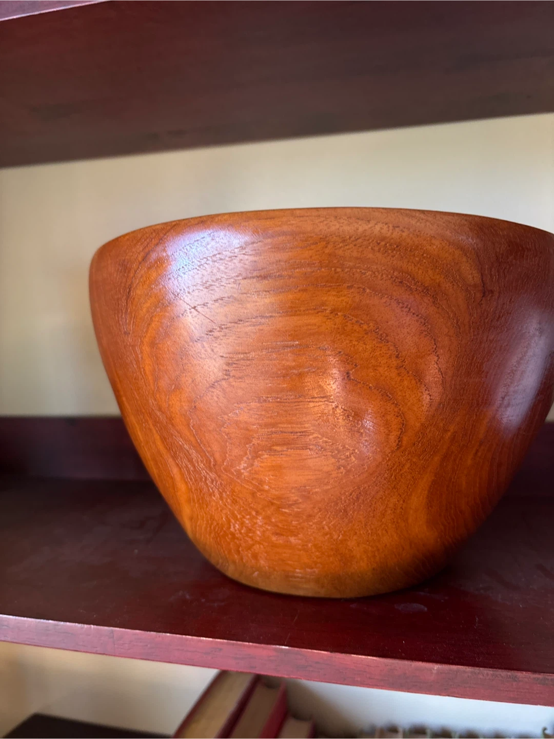 Teak bowl large mcm vintage - photo 3