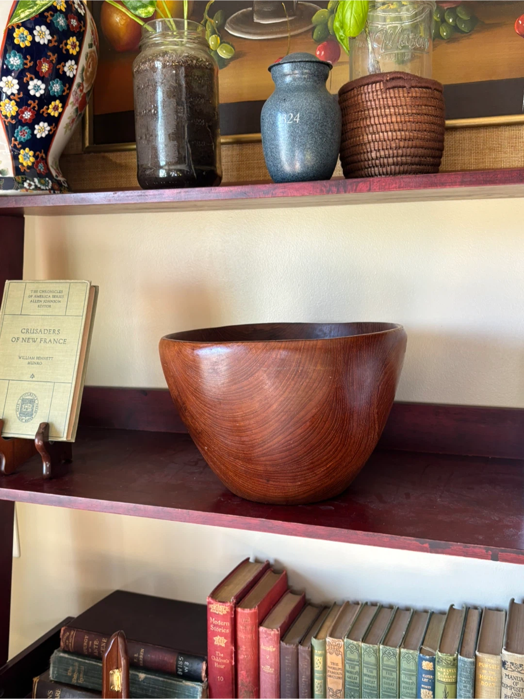 Teak bowl large mcm vintage - photo 4