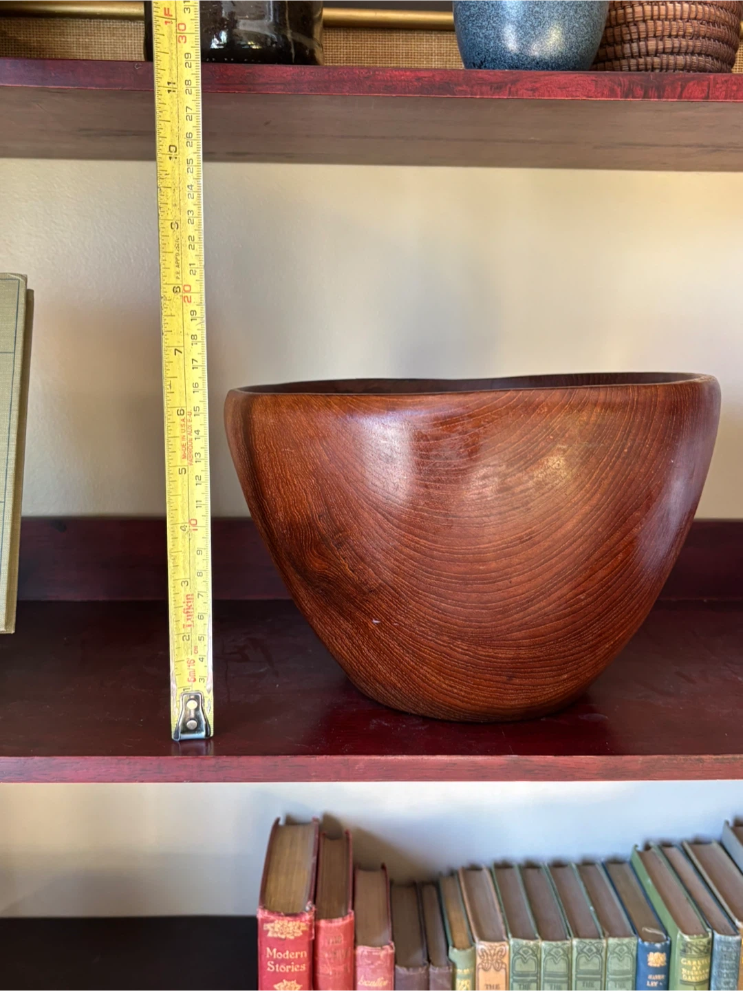 Teak bowl large mcm vintage - photo 5