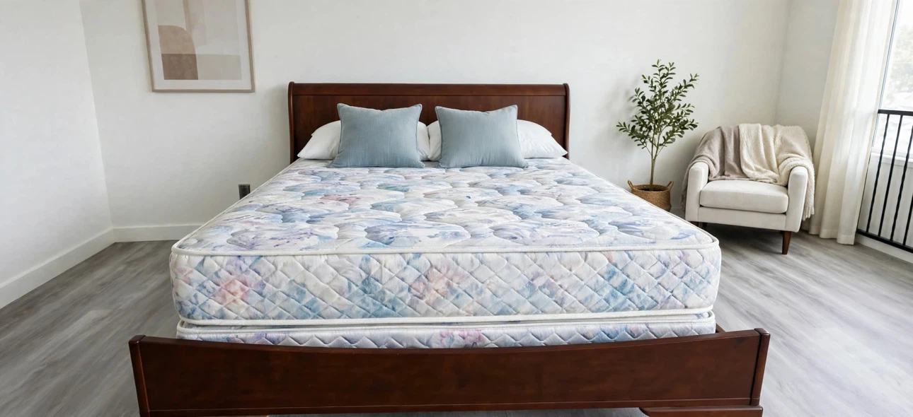 King Size Dark Brown Sleigh Bed – Mattress & Box Spring Included - photo 4