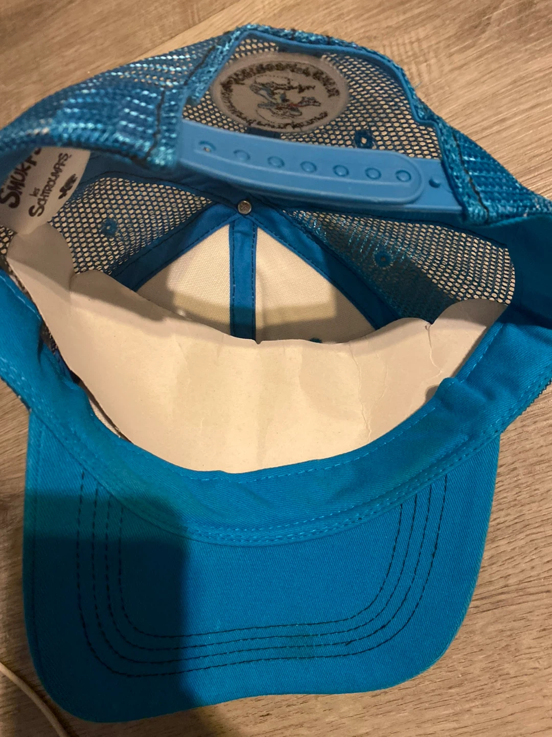 Smurfs Papa Knows Best Blue Mesh Trucker Cap - photo 3