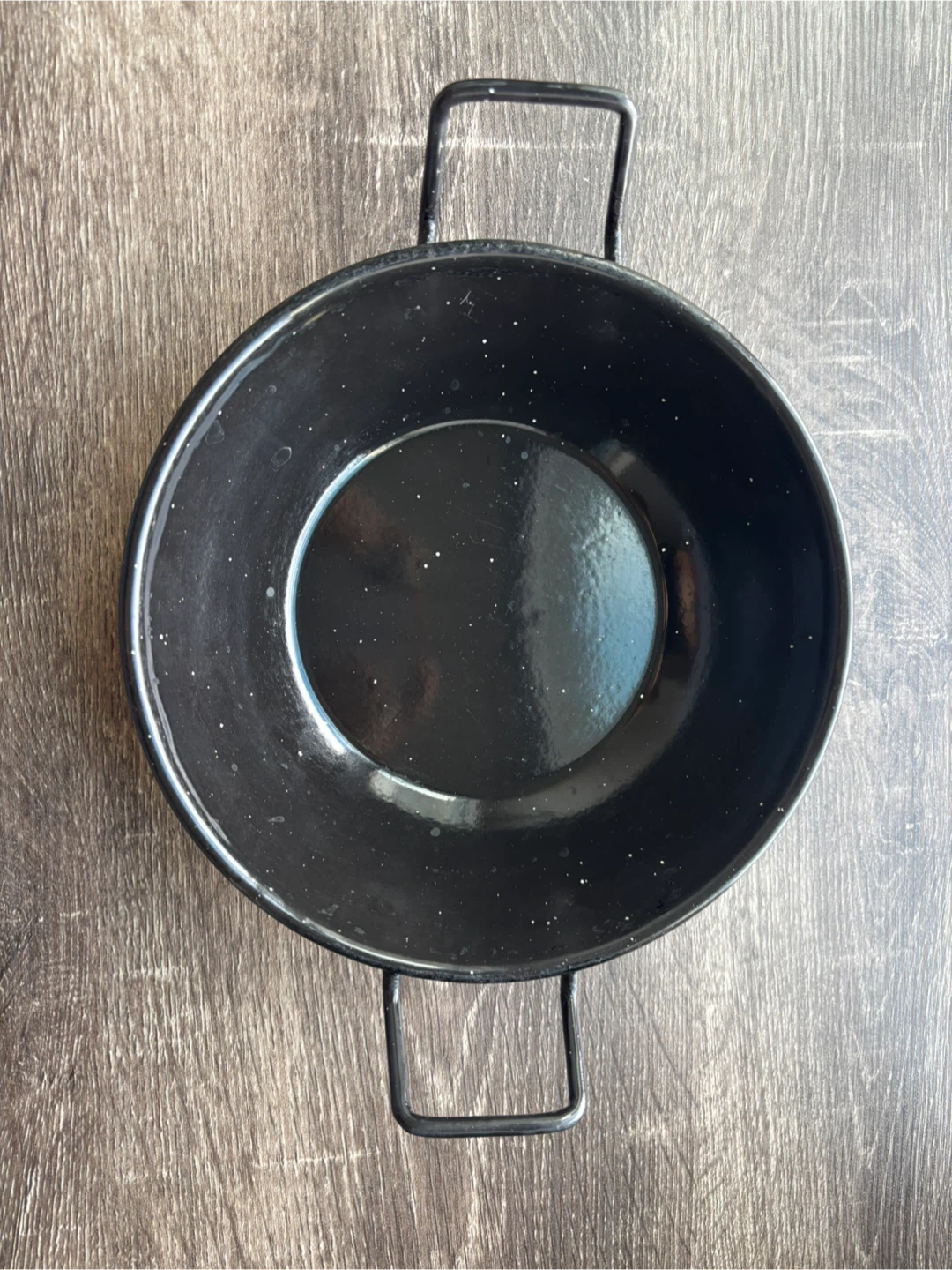 Black Enamel Deep Frying Pan - photo 2