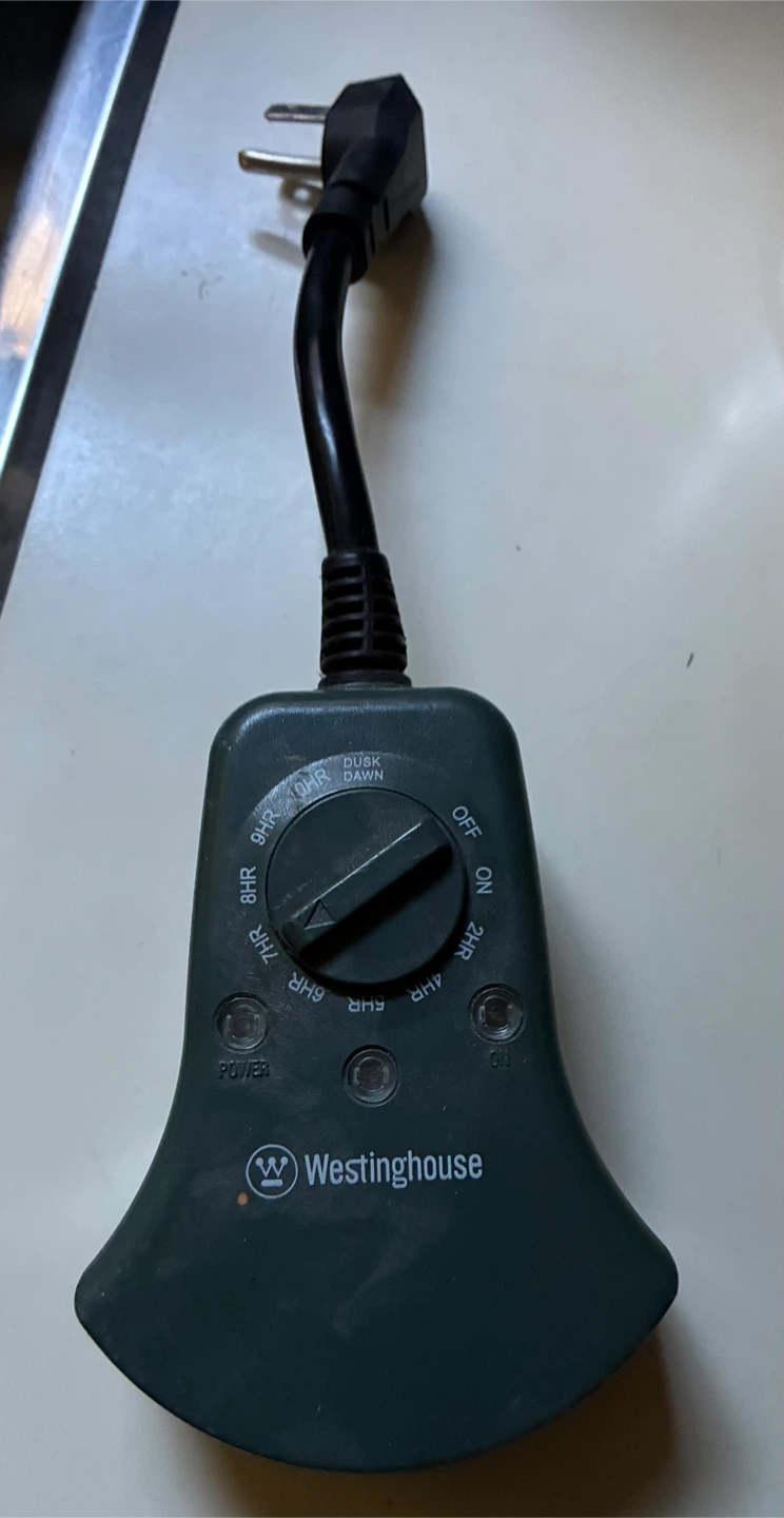 Westinghouse Outdoor Light Timer 3 Outlets Xmas Halloween Patio