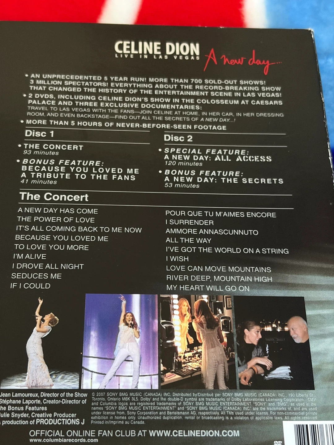 Celine Dion Live In Las Vegas A New Day 2-Disc DVD - photo 2
