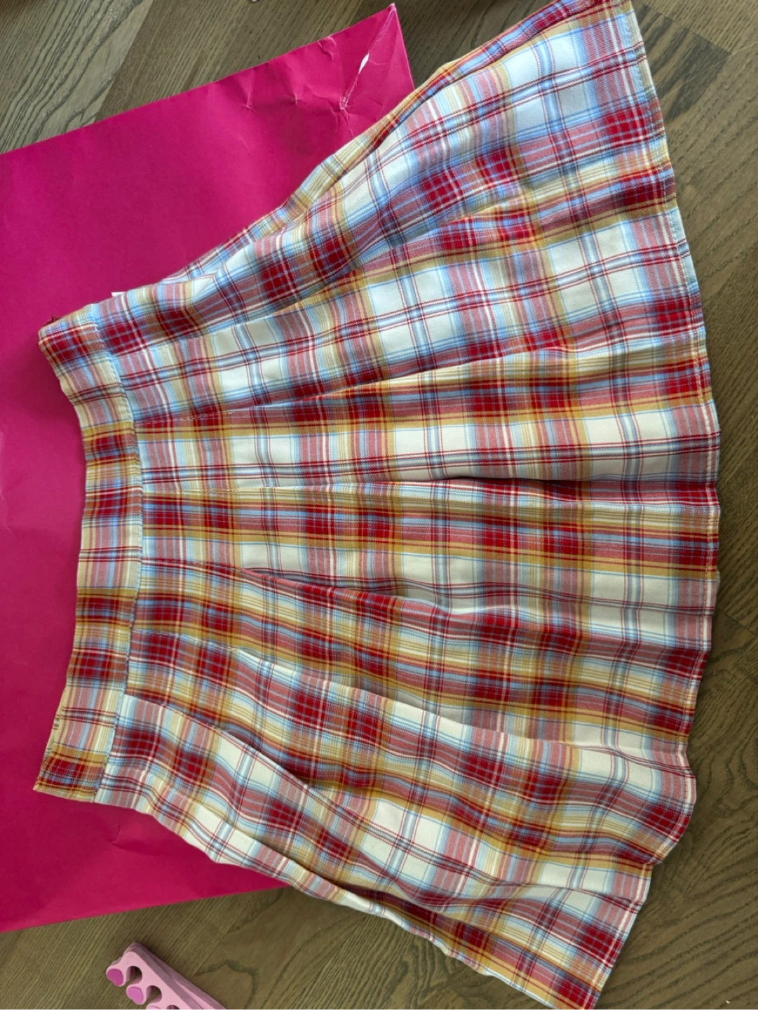 Designer’s Plaid pleated skirt