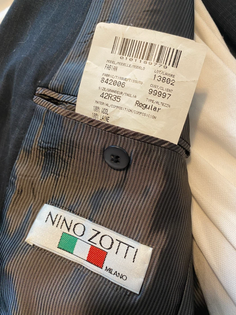 Nino Zotti Fabian Wool Suit - 42R - photo 3