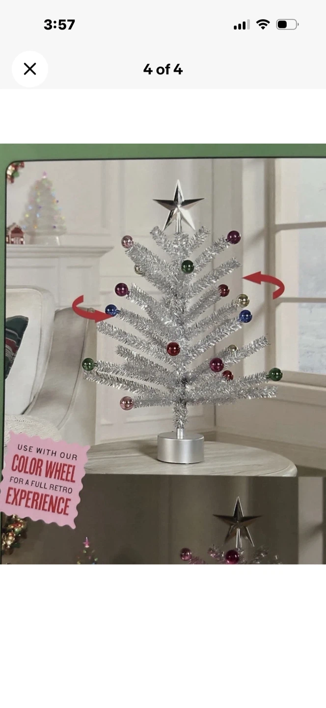 Mr. Christmas 24in Rotating Tinsel Tree