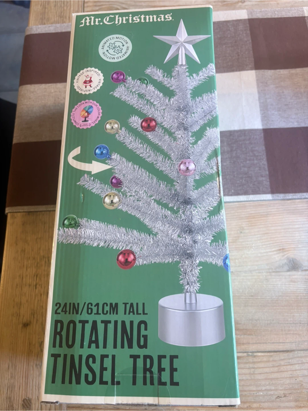Mr. Christmas 24in Rotating Tinsel Tree - photo 2
