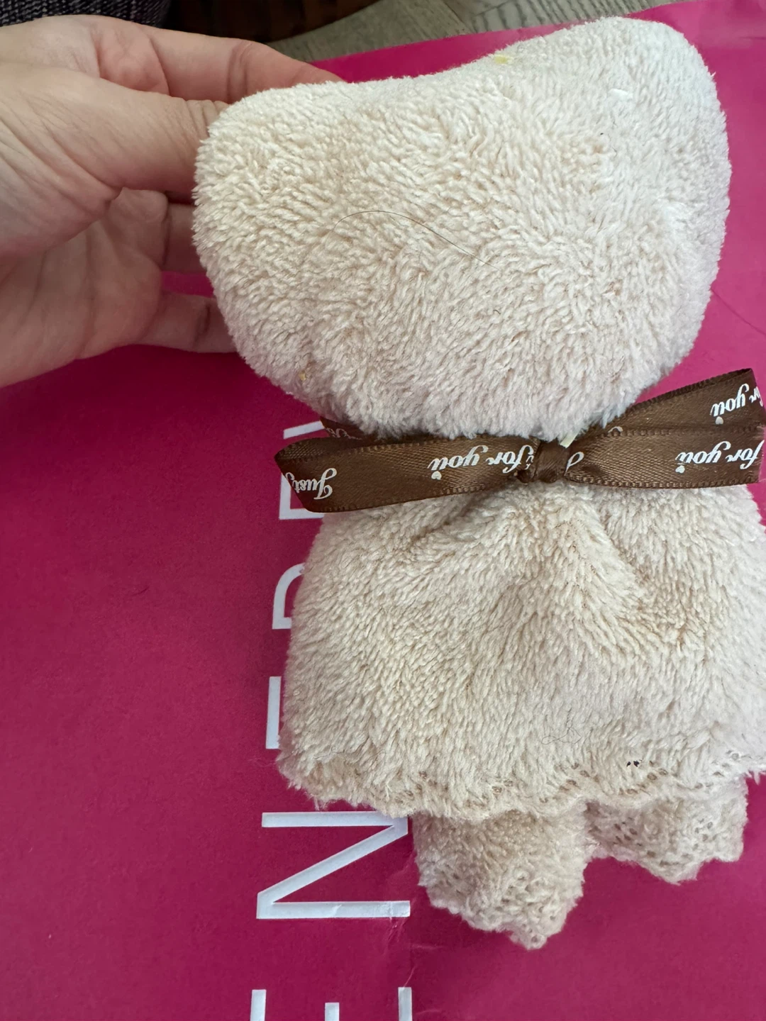 Beige Bear-Shaped Towel- Great for gifting - photo 2