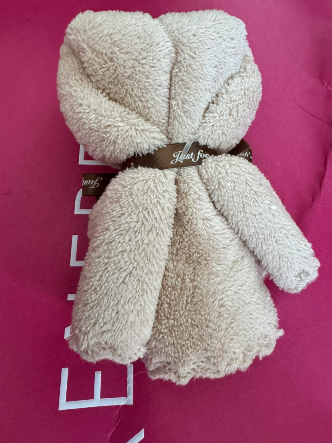 Beige Bear-Shaped Towel- Great for gifting - photo 3