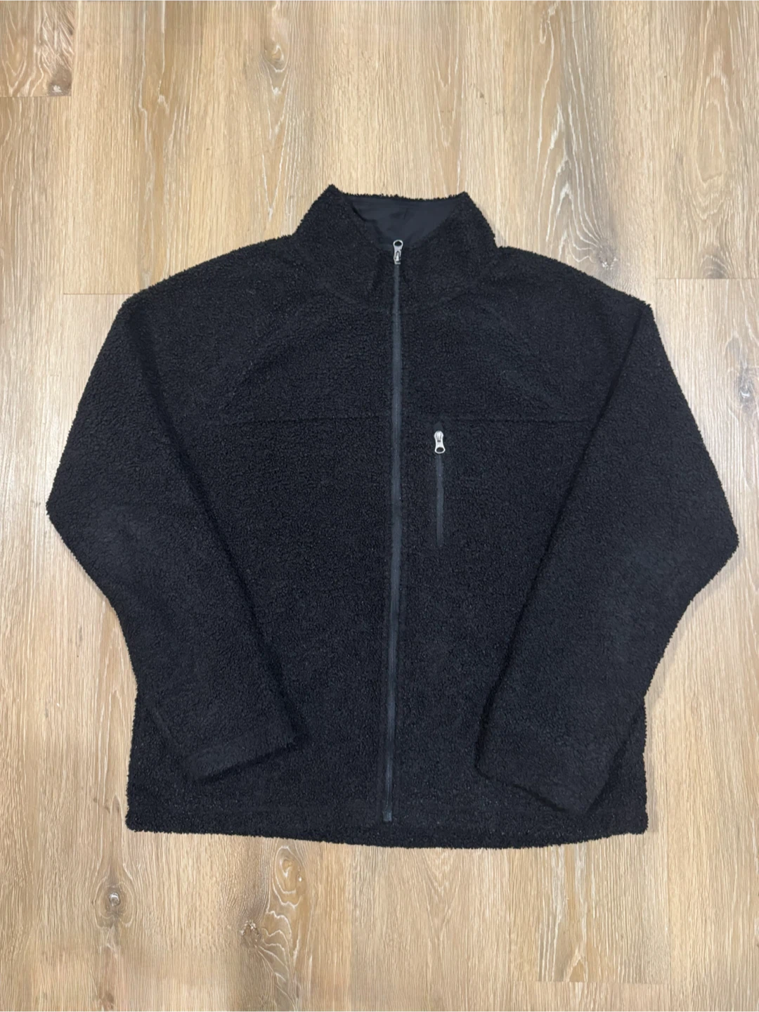 True North Mens Black Zip Up Fleece Size Large