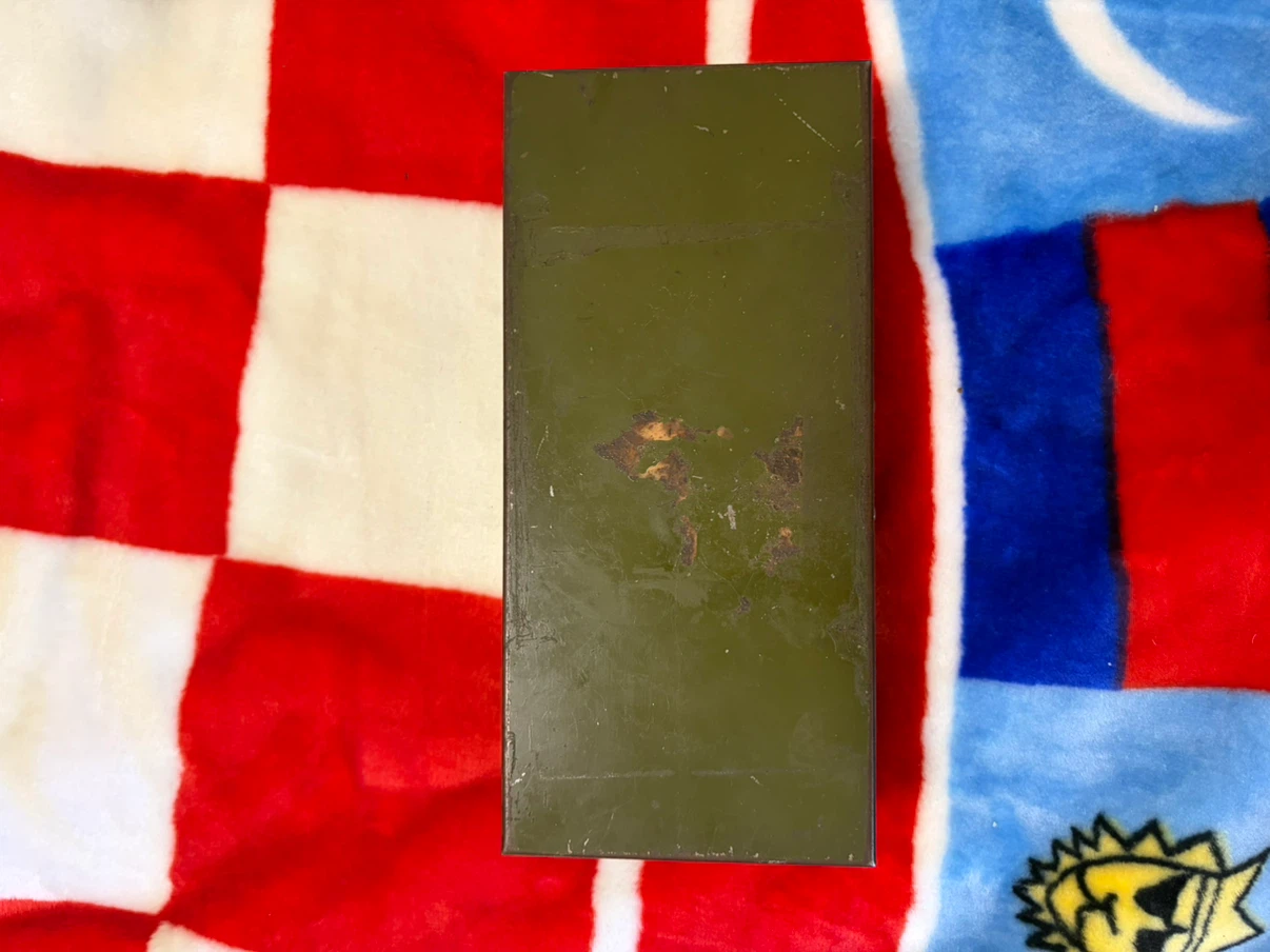 Vintage Metal Cash Box - Army Olive Green - photo 3