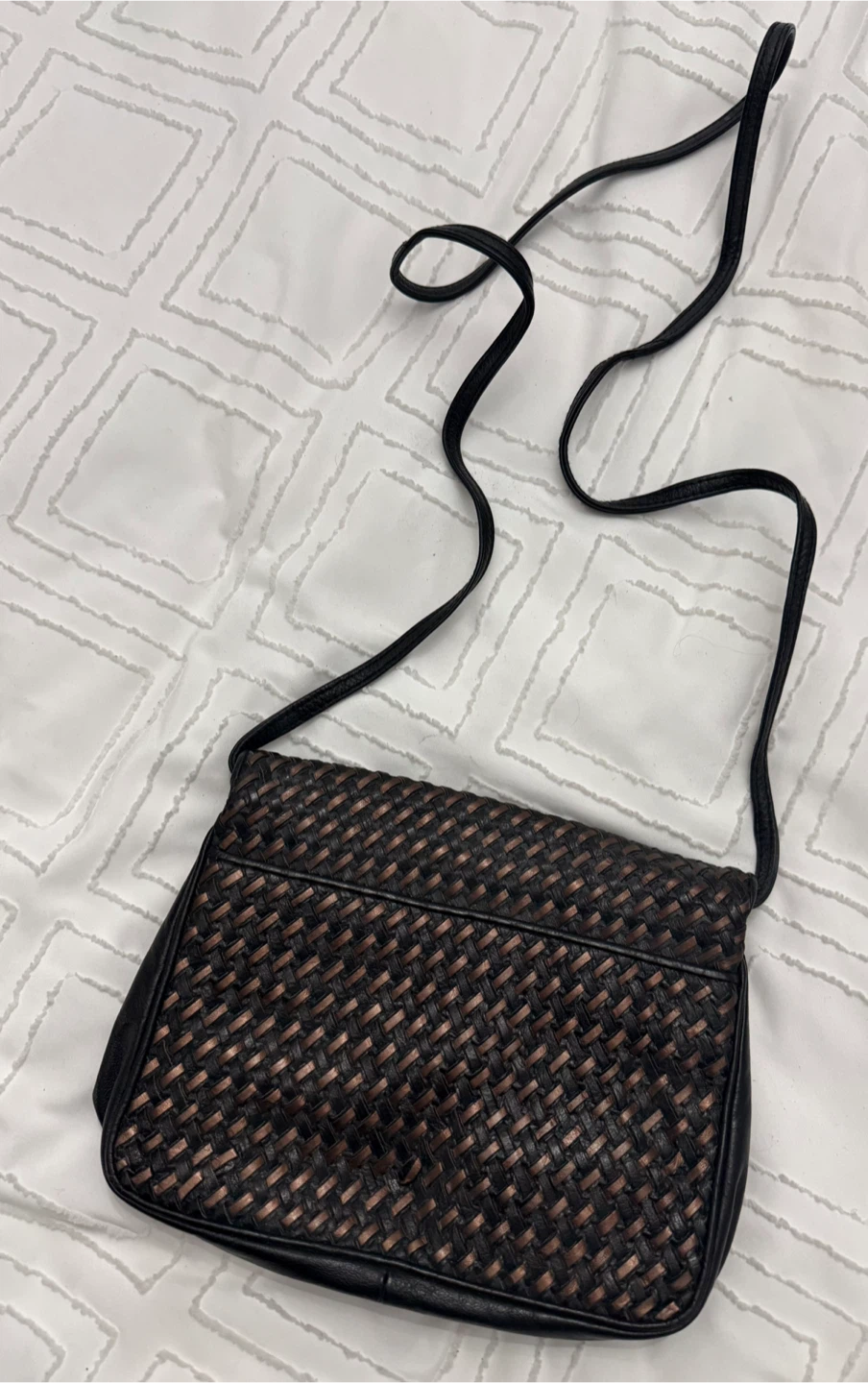 Woven Black and Bronze Crossbody Bag - photo 2