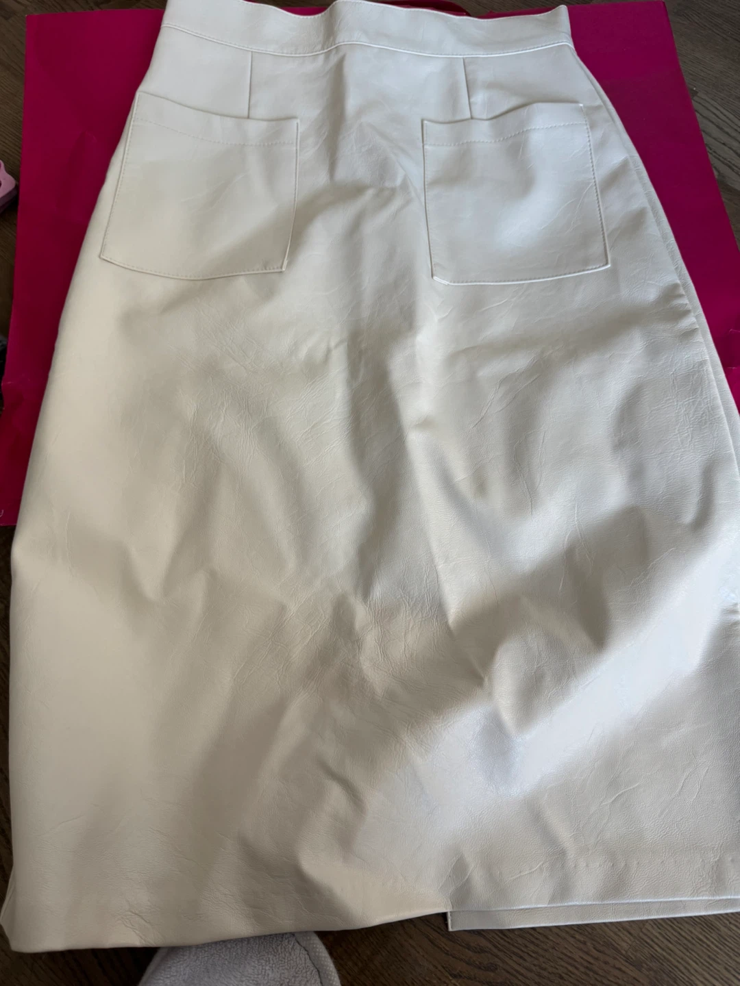 Designer’s White Leather Skirt - photo 2