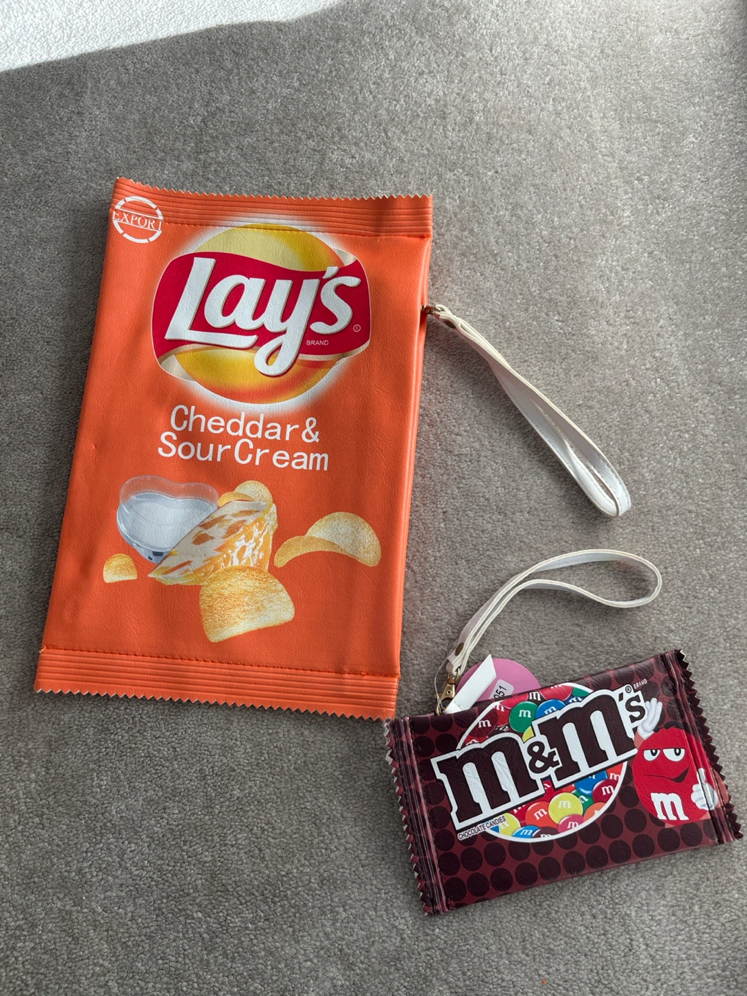 Novelty Lay's and M&M's snack bag clutches