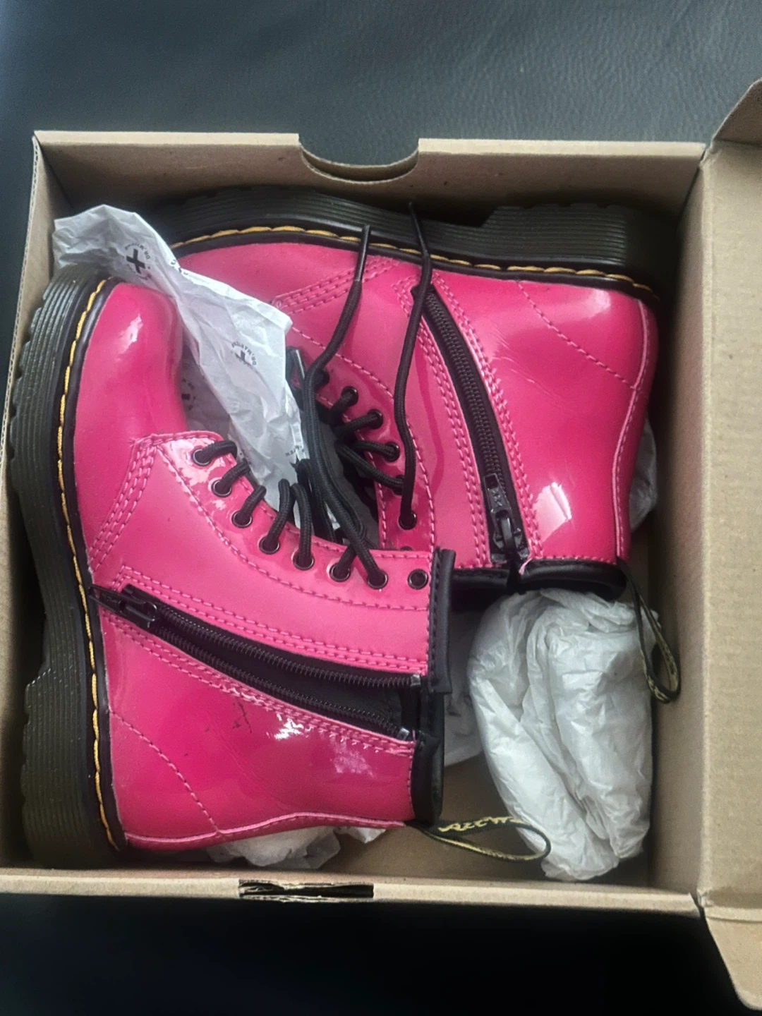 Dr. Martens Kids Pink Patent Boots - photo 2