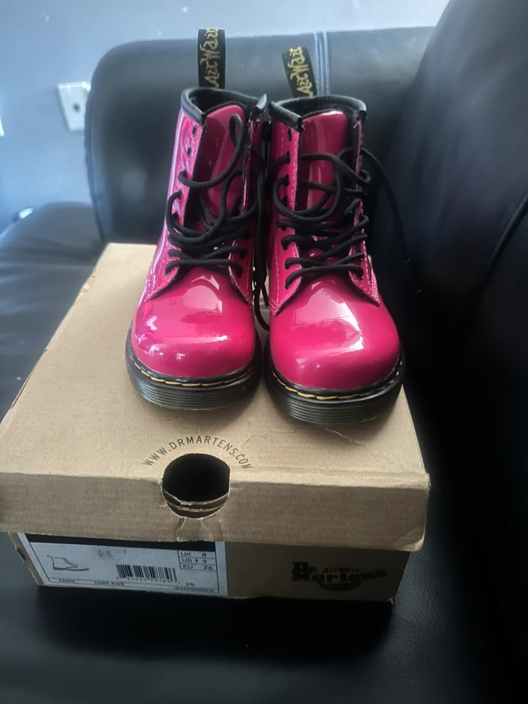 Dr. Martens Kids Pink Patent Boots - photo 3