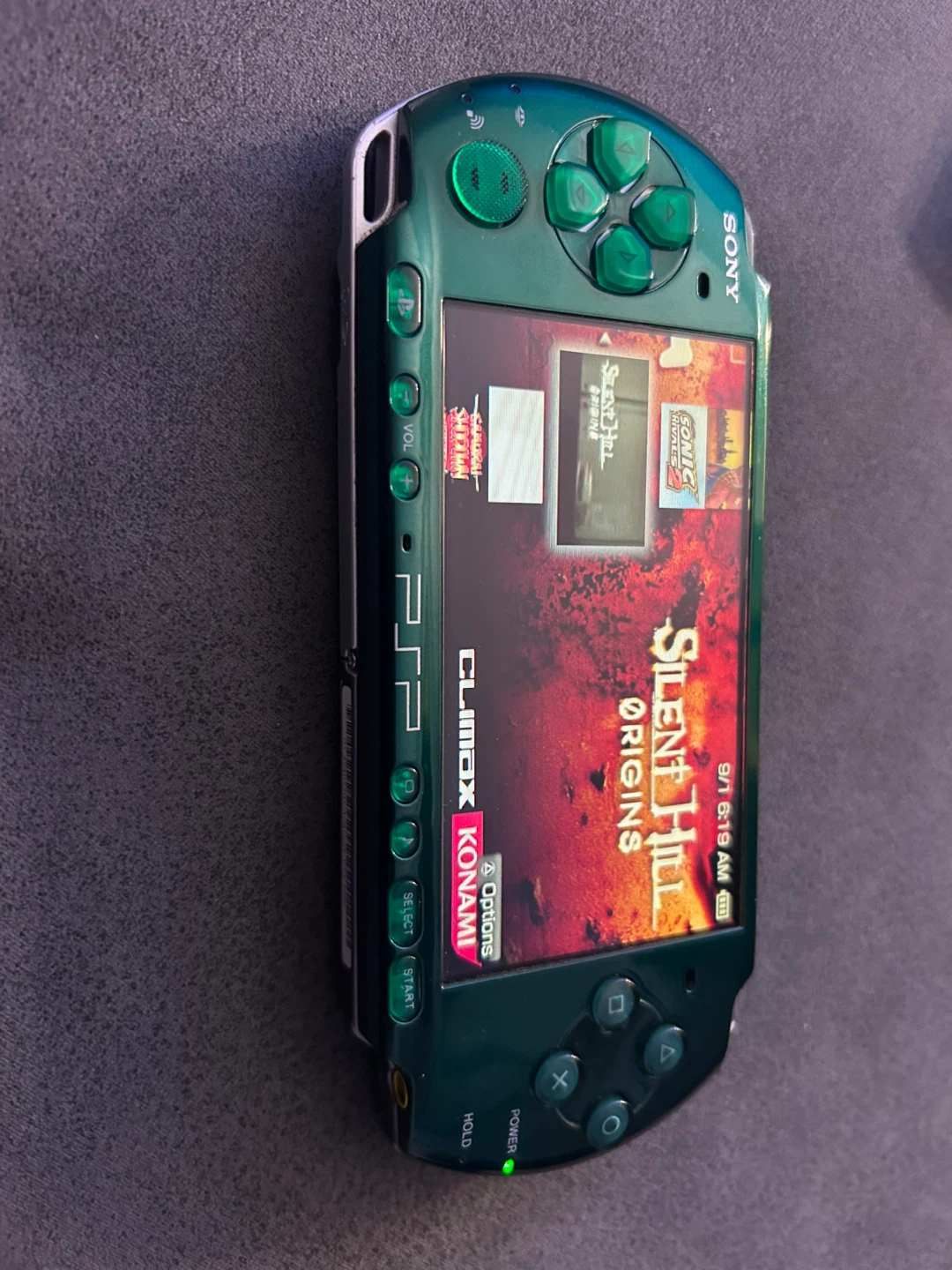 Green Sony PSP Handheld Console