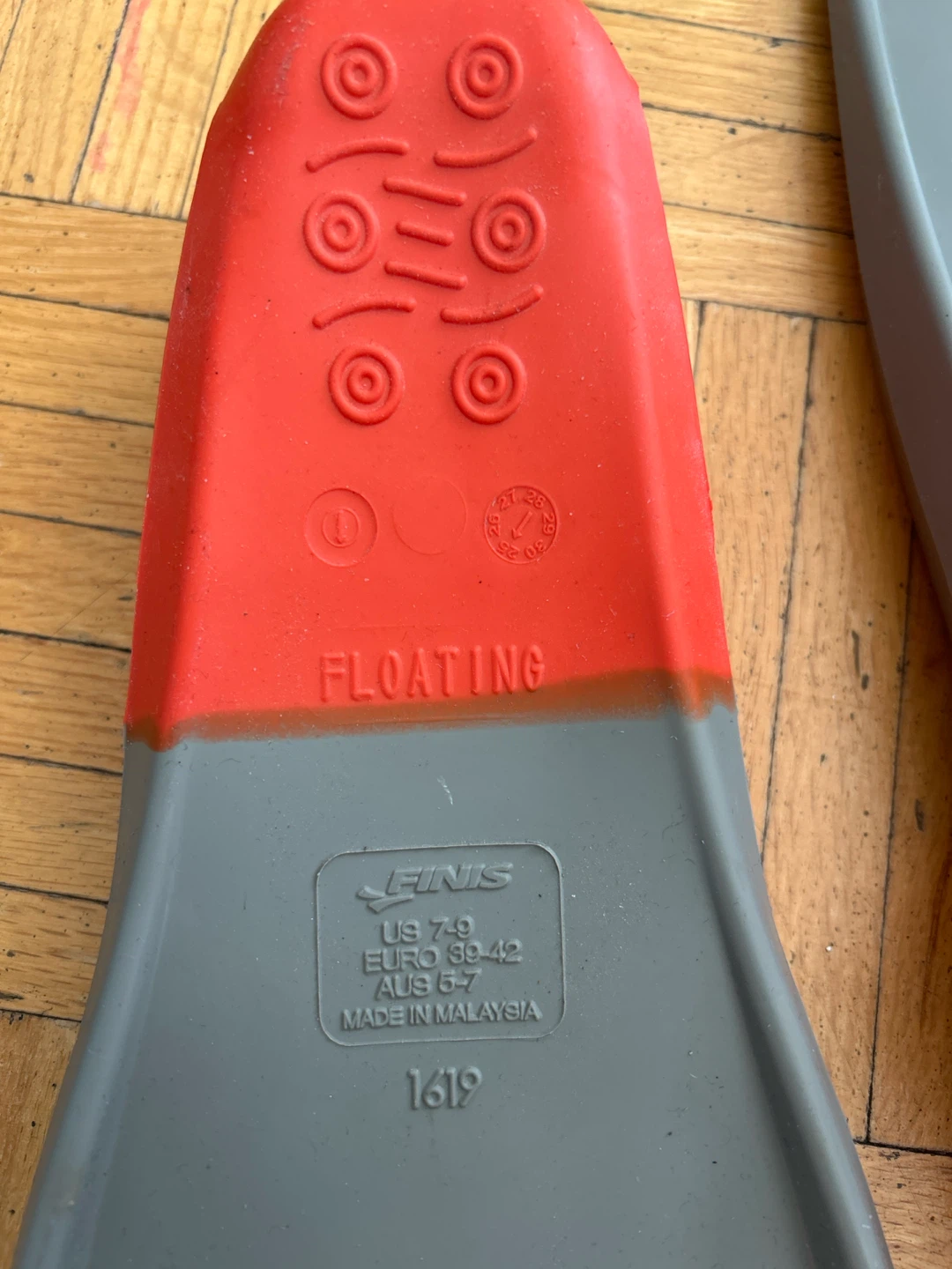 FINIS Long Floating Swim Fins - Red/Grey - Size L - photo 5